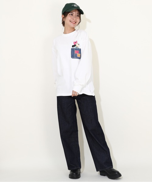 Disney(ディズニー)の「親子お揃い ディズニー デニムポケット ロンT 9688A(Tシャツ/カットソー・レディース・ブラック×レッド/その他9/ネイビー・L/XL/S/M)」の17枚目の写真