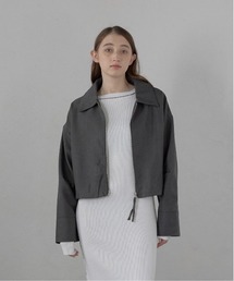 【MINERTE】twill short jacket / ヘザーエステルツイルショートジャケット / セットアップ可能