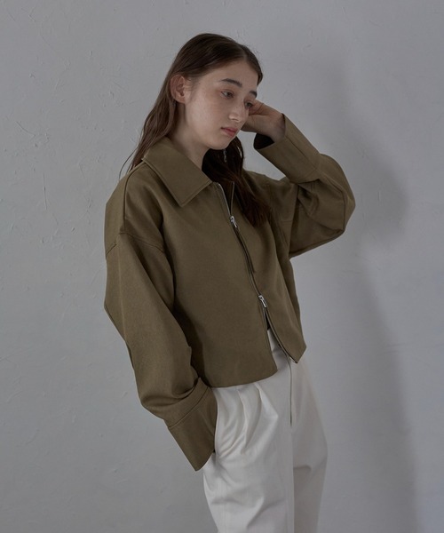 ARULLE side line short blouson ベージュ ブルゾン（ベージュ系・ショート丈）ファッション通販 - ZOZOTOWN
