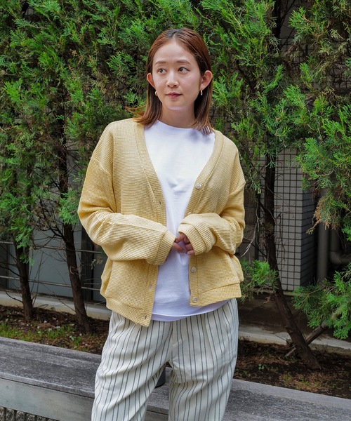 roial(ロイアル)の「CARDIGAN/ROIAL/ロイアル ショート丈カーディガンパステルカラーケーディガン(カーディガン/ボレロ・レディース・オリーブ/イエロー/ブラウン/アイボリー・SMALL/MEDIUM)」の5枚目の写真