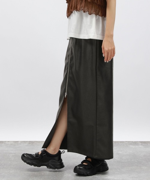 LAKOLE（ラコレ）の「FLフロントジップナロースカート / 128642（スカート・レディース・ブラウン/ブラック・SMALL/MEDIUM）」の12枚目の写真