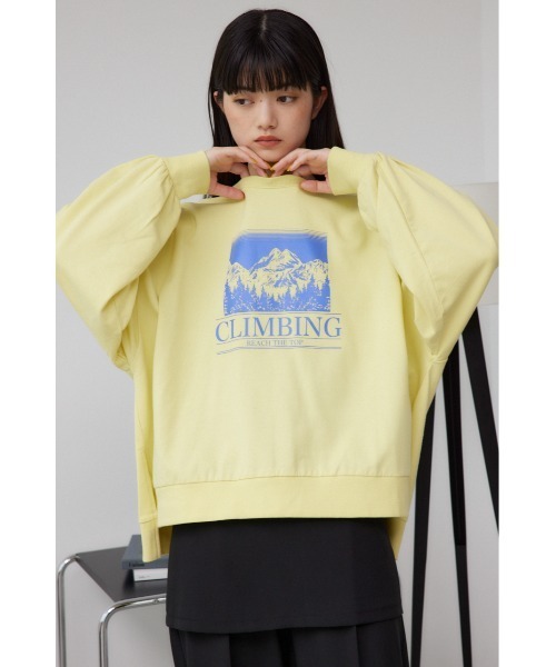 AZUL by moussy(アズールバイマウジー)の「プリントウラケプルオーバー(スウェット・レディース・ブラック/イエロー/杢グレー・FREE)」の13枚目の写真