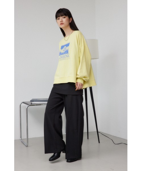 AZUL by moussy(アズールバイマウジー)の「プリントウラケプルオーバー(スウェット・レディース・ブラック/イエロー/杢グレー・FREE)」の12枚目の写真