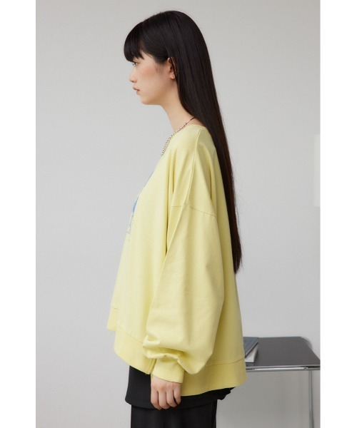 AZUL by moussy(アズールバイマウジー)の「プリントウラケプルオーバー(スウェット・レディース・ブラック/イエロー/杢グレー・FREE)」の10枚目の写真