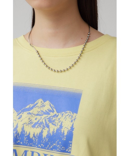 AZUL by moussy(アズールバイマウジー)の「プリントウラケプルオーバー(スウェット・レディース・ブラック/イエロー/杢グレー・FREE)」の8枚目の写真