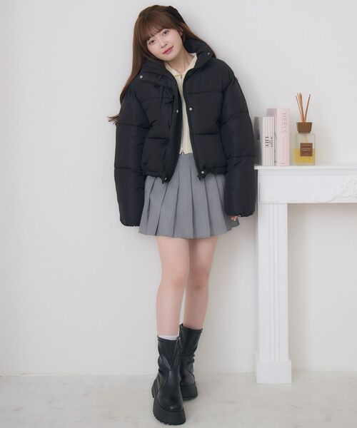 ems excite（エムズエキサイト）の「フロントリボン中綿BZ（ブルゾン・レディース・ピンク/ブラック/ナチュラル・FREE）」の16枚目の写真