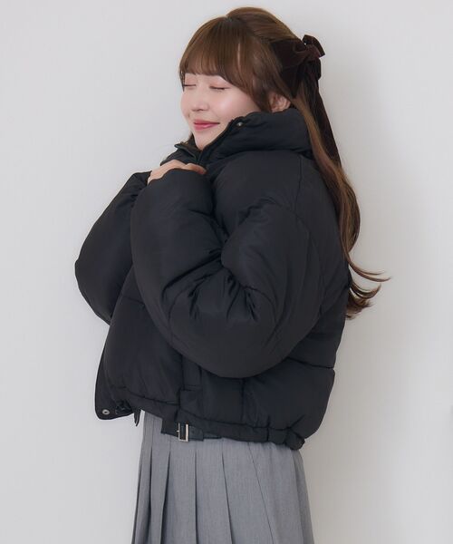ems excite（エムズエキサイト）の「フロントリボン中綿BZ（ブルゾン・レディース・ピンク/ブラック/ナチュラル・FREE）」の21枚目の写真