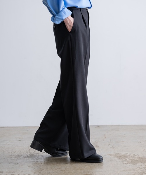 INTER FACTORY（インターファクトリー）の「こーき - センタープレスフレアスラックス(セットアップ対応) made in INTER FACTORY（スラックス・メンズ・ブラウン/ブラック・MEDIUM/SMALL）」の12枚目の写真