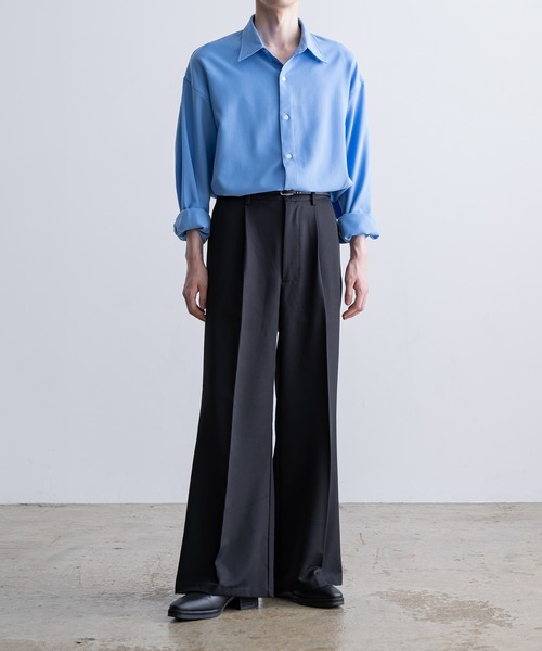 INTER FACTORY（インターファクトリー）の「こーき - センタープレスフレアスラックス(セットアップ対応) made in INTER FACTORY（スラックス・メンズ・ブラウン/ブラック・MEDIUM/SMALL）」の14枚目の写真