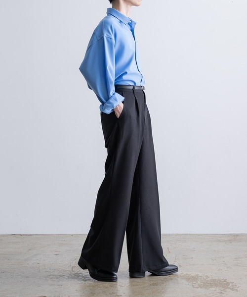 INTER FACTORY（インターファクトリー）の「こーき - センタープレスフレアスラックス(セットアップ対応) made in INTER FACTORY（スラックス・メンズ・ブラウン/ブラック・MEDIUM/SMALL）」の16枚目の写真