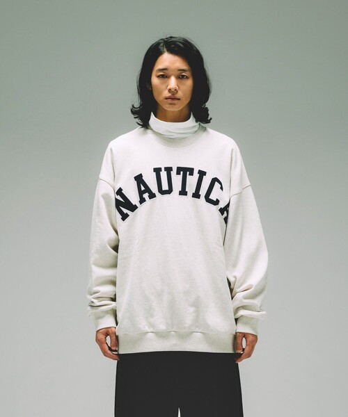 NAUTICA（ノーティカ）の「NAUTICA/ノーティカ Arch Logo Crewneck Sweatshirt/アーチロゴ クルーネック スウェットシャツ（スウェット・メンズ・アッシュグレー/パープル/ブラック/ネイビー・X-LARGE/LARGE/MEDIUM/SMALL）」の16枚目の写真