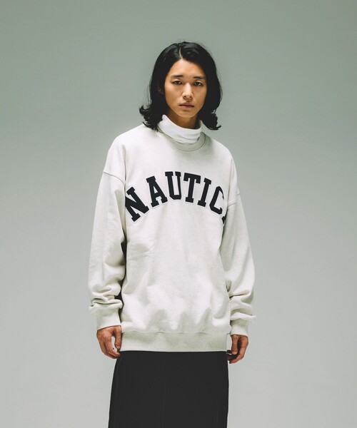 NAUTICA（ノーティカ）の「NAUTICA/ノーティカ Arch Logo Crewneck Sweatshirt/アーチロゴ クルーネック スウェットシャツ（スウェット・メンズ・アッシュグレー/パープル/ブラック/ネイビー・X-LARGE/LARGE/MEDIUM/SMALL）」の17枚目の写真