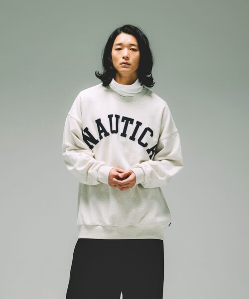 NAUTICA（ノーティカ）の「NAUTICA/ノーティカ Arch Logo Crewneck Sweatshirt/アーチロゴ クルーネック スウェットシャツ（スウェット・メンズ・アッシュグレー/パープル/ブラック/ネイビー・X-LARGE/LARGE/MEDIUM/SMALL）」の18枚目の写真