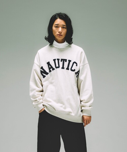 セール】NAUTICA/ノーティカ Arch Logo Crewneck Sweatshirt