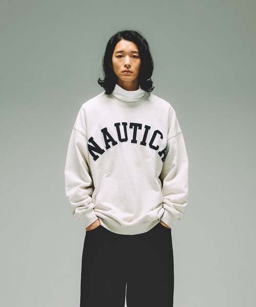 NAUTICA（ノーティカ）の「NAUTICA/ノーティカ Arch Logo Crewneck Sweatshirt/アーチロゴ クルーネック スウェットシャツ（スウェット・メンズ・アッシュグレー/パープル/ブラック/ネイビー・X-LARGE/LARGE/MEDIUM/SMALL）」の10枚目の写真