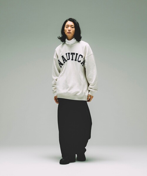 NAUTICA（ノーティカ）の「NAUTICA/ノーティカ Arch Logo Crewneck Sweatshirt/アーチロゴ クルーネック スウェットシャツ（スウェット・メンズ・アッシュグレー/パープル/ブラック/ネイビー・X-LARGE/LARGE/MEDIUM/SMALL）」の12枚目の写真