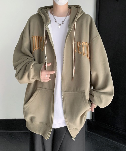 【セール】【FVLMEN】logo embroidery zip parka/ロゴ 刺繍 ジップ パーカー（パーカー）｜FVLMEN（フルメン）