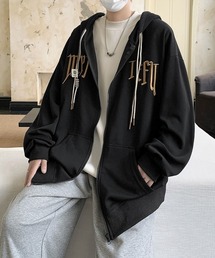 【FVLMEN】logo embroidery zip parka/ロゴ 刺繍 ジップ パーカー
