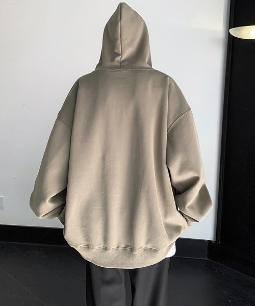 セール】【FVLMEN】logo embroidery zip parka/ロゴ 刺繍 ジップ