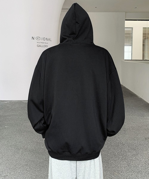 セール】【FVLMEN】logo embroidery zip parka/ロゴ 刺繍 ジップ