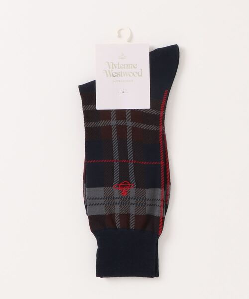 Vivienne Westwood(ヴィヴィアンウエストウッド)の「TARTAN CHECKソックス(ソックス/靴下・レディース・ブラウン系/レッド系・FREE)」の1枚目の写真