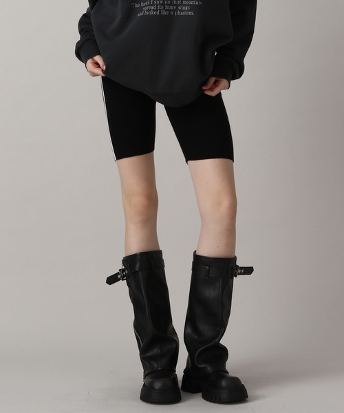 FOREVER 21（フォーエバー トゥエンティーワン）の「【2024FW】ラインニットハーフレギンス（その他パンツ・レディース・ブラック・FREE）」の8枚目の写真