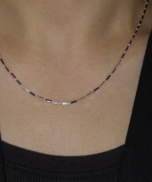 whoseA（フーシー）の「【silver925】Linear Necklace/ ライナー チェーンネックレス（ネックレス・レディース・シルバー・FREE）」の2枚目の写真