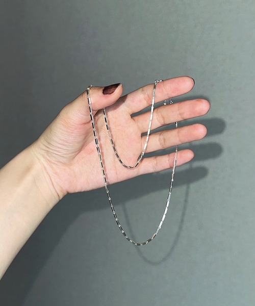 whoseA（フーシー）の「【silver925】Linear Necklace/ ライナー チェーンネックレス（ネックレス・レディース・シルバー・FREE）」の3枚目の写真