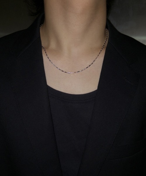 whoseA（フーシー）の「【silver925】Linear Necklace/ ライナー チェーンネックレス（ネックレス・レディース・シルバー・FREE）」の6枚目の写真