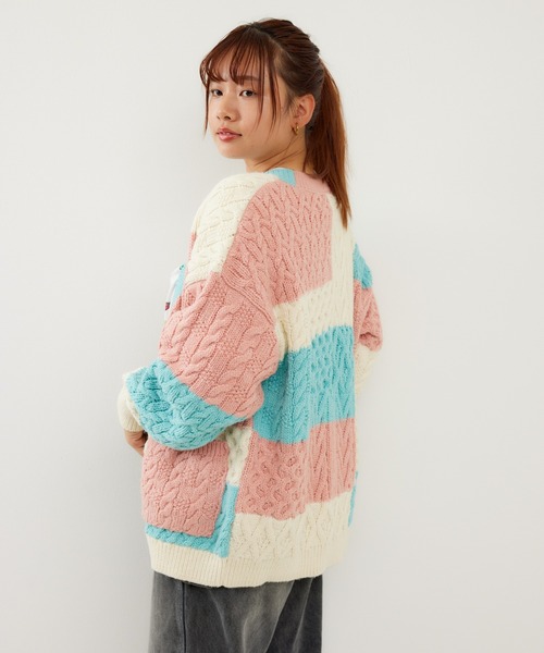 ティッカ　ハンドケーブルニットポンチョカーディガン 楽天市場】TICCA ティッカ ハンドニットカーディガン 手編み