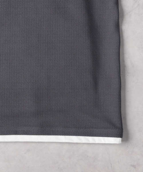 Right-on(ライトオン)の「Other(ソノタ)ワッフルジャガードフェイクレイヤード長袖Tシャツ(Tシャツ/カットソー・メンズ・オフホワイト/ブルー/ダークグレー・S/M/L/XL/XXL)」の8枚目の写真