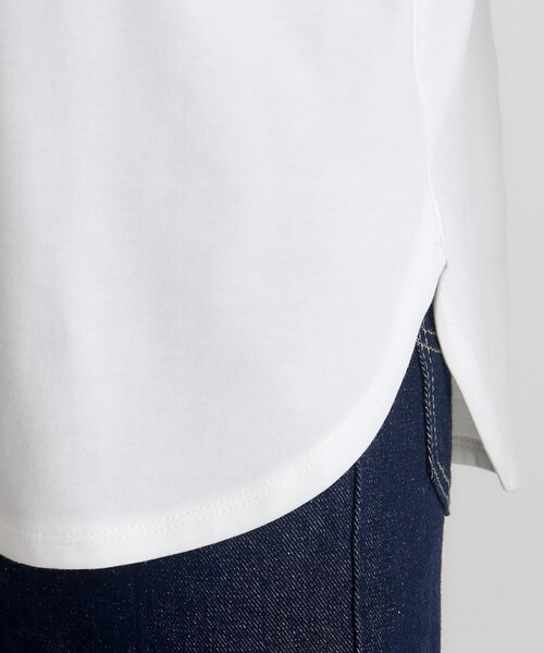 grove(グローブ)の「◆裾テール長袖Tシャツ(Tシャツ/カットソー・レディース・オフホワイト/ブラック/ブラウン系・01/02/03)」の21枚目の写真