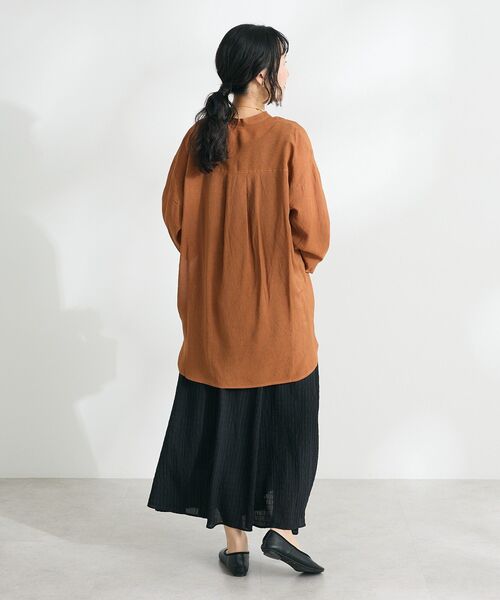 CRAFT STANDARD BOUTIQUE(クラフトスタンダードブティック)の「ヴィンテージボイルスキッパー長袖シャツ(シャツ/ブラウス・レディース・モカ/グレイッシュベージュ/ブラック/キャメル・FREE)」の22枚目の写真