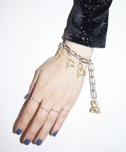 colored ribbon charm bracelet / リボンチャームブレスレット