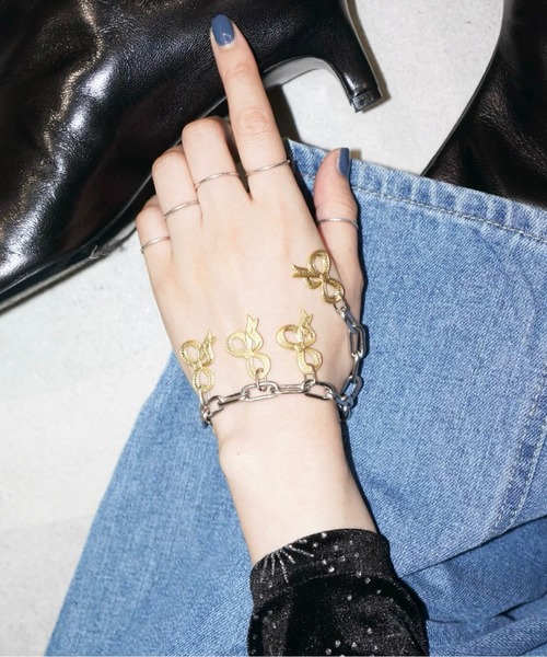 colored ribbon charm bracelet / リボンチャームブレスレット
