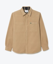 無地 チェック柄 リバーシブルフランネルシャツ