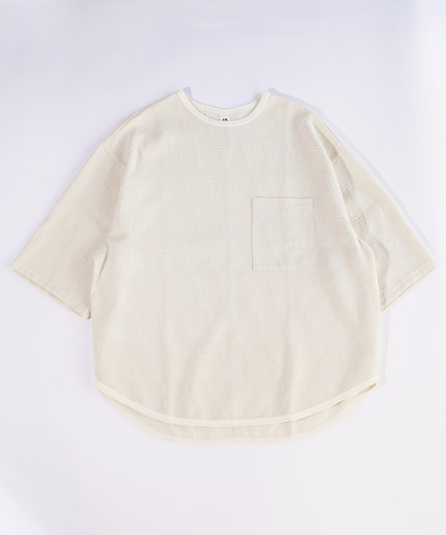 sneeuw（スニュウ）の「カット&フォールドプルオーバー（Tシャツ/カットソー・レディース・アイボリー/サックスブルー・1/3）」の5枚目の写真