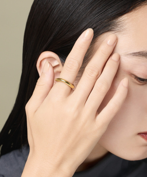 ciite' surgical stainless(シーテサージカルステンレス)の「【 金属アレルギー対応 】 ニュアンスリング サージカルステンレス(リング・レディース・ゴールド・13号/11号/9号)」の2枚目の写真