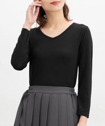 Honeys（ハニーズ）の「【ハニぽか】あったかＶネックＴシャツ（Tシャツ/カットソー）」