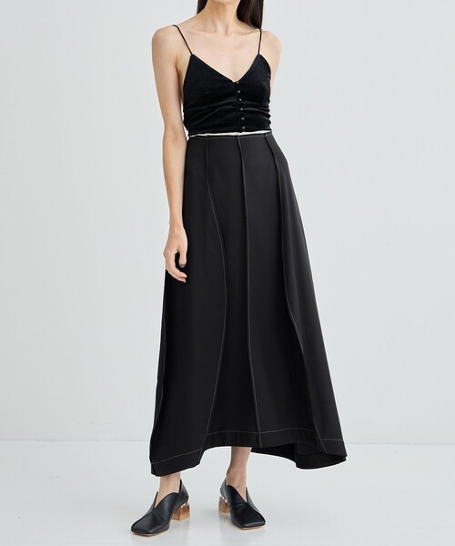 IHNN(イン)の「【IHNN/イン】SATIN STITCH SKIRT/サテンステッチスカート(スカート・レディース・ブラック・36/38)」の3枚目の写真