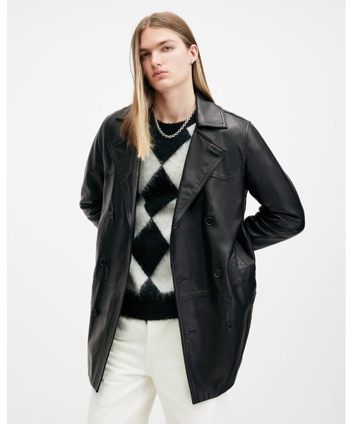 セール】KESSLER DOUBLE BREASTED LEATHER COAT | KESSLER ダブル