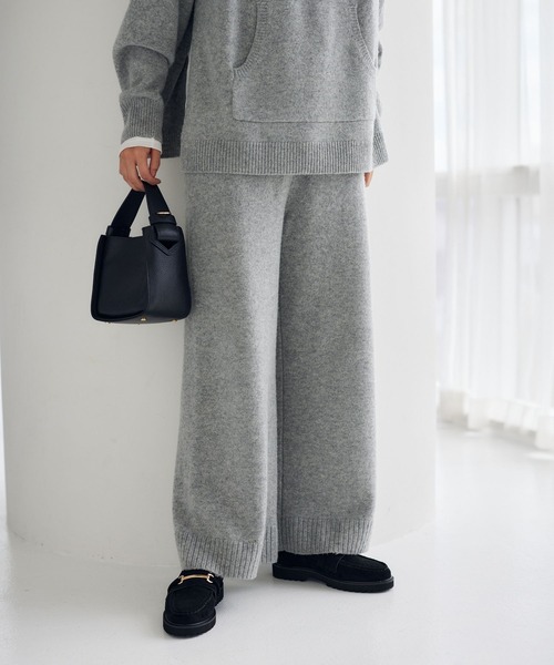 BARNYARDSTORM(バンヤードストーム)の「BARNYARDSTORM / ワイドニットパンツ(その他パンツ・レディース・グレー/ホワイト・0/1)」の3枚目の写真