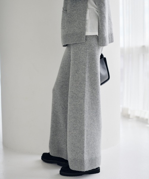 BARNYARDSTORM(バンヤードストーム)の「BARNYARDSTORM / ワイドニットパンツ(その他パンツ・レディース・グレー/ホワイト・0/1)」の4枚目の写真