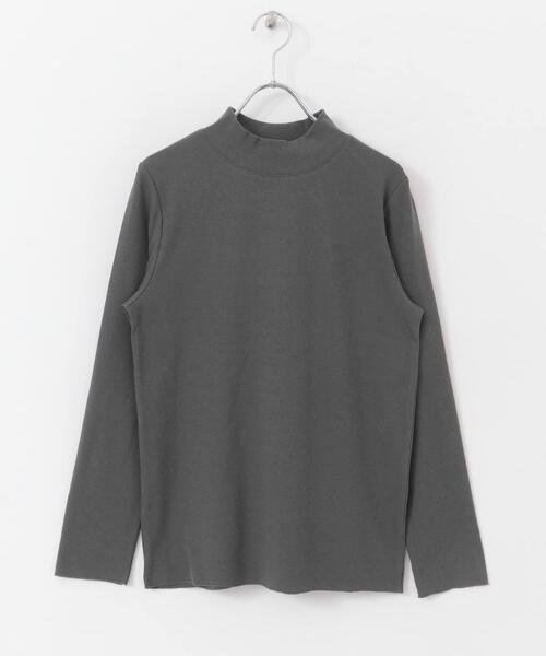 URBAN RESEARCH DOORS（アーバンリサーチドアーズ）の「『UR TECH』テレコハイネックTシャツ（Tシャツ/カットソー・レディース・ブラック/チャコールグレー/オフホワイト・MEDIUM）」の7枚目の写真