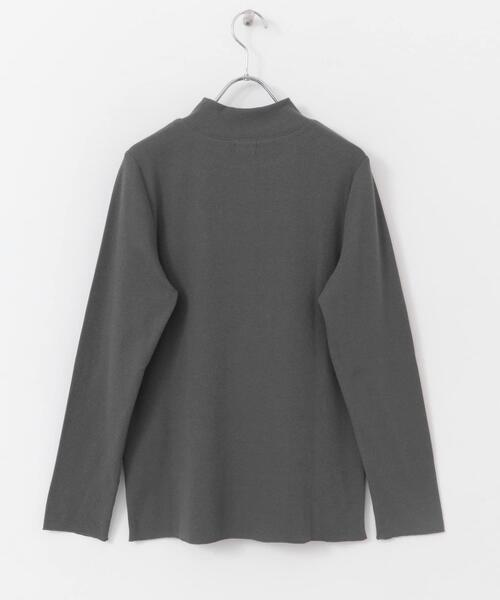 URBAN RESEARCH DOORS（アーバンリサーチドアーズ）の「『UR TECH』テレコハイネックTシャツ（Tシャツ/カットソー・レディース・ブラック/チャコールグレー/オフホワイト・MEDIUM）」の8枚目の写真