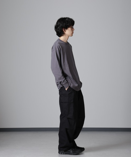 PENNEYS(ぺニーズ)の「PENNEYS/PENNEYS BLACK ワンポイントTシャツ長袖(Tシャツ/カットソー・メンズ・チャコール/ホワイト・M/L)」の16枚目の写真