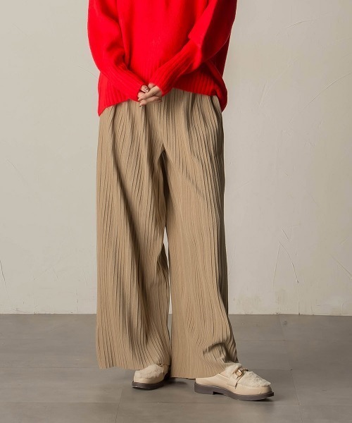 【セール】ベロアランダムプリーツパンツ≪手洗い可能≫（その他パンツ）｜VICKY（ビッキー） 5,544円