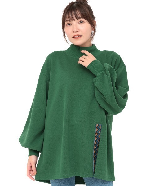 チチカカ(チチカカ)の「アシメスリットプルオーバー(Tシャツ/カットソー・レディース・ベージュ/グリーン/パープル/ブラック・FREE)」の7枚目の写真