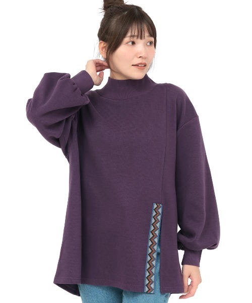 チチカカ(チチカカ)の「アシメスリットプルオーバー(Tシャツ/カットソー・レディース・ベージュ/グリーン/パープル/ブラック・FREE)」の8枚目の写真