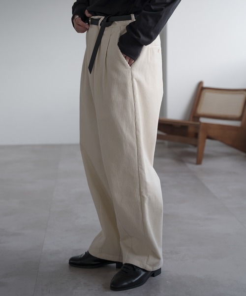 epnok(エプノック)の「コーデュロイワイドパンツ(その他パンツ・メンズ・ブラック/オフホワイト/チャコールグレー・マルチサイズ)」の16枚目の写真